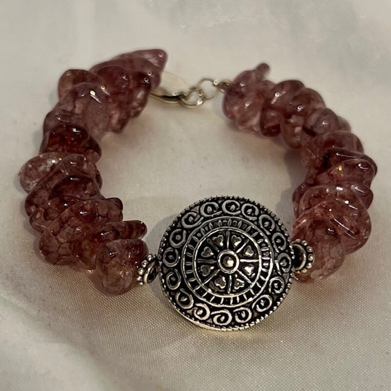 925 Medallion Glass Bead