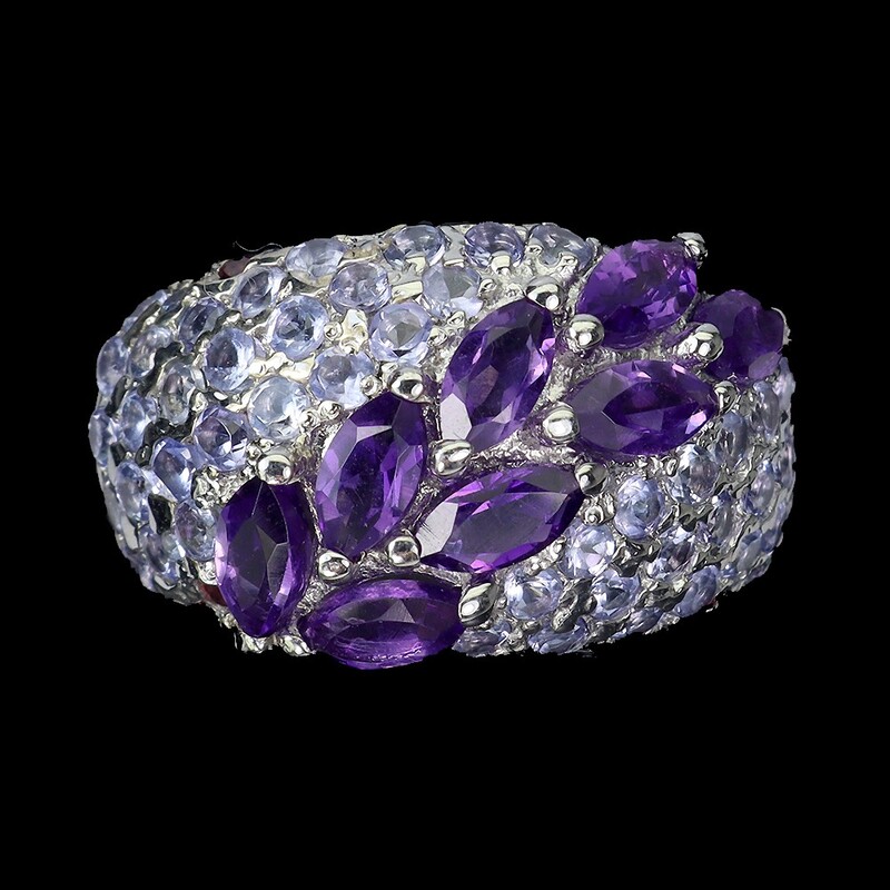 925 Natural Tanzanite Amethyst Ring
Purple Silver Size: 9