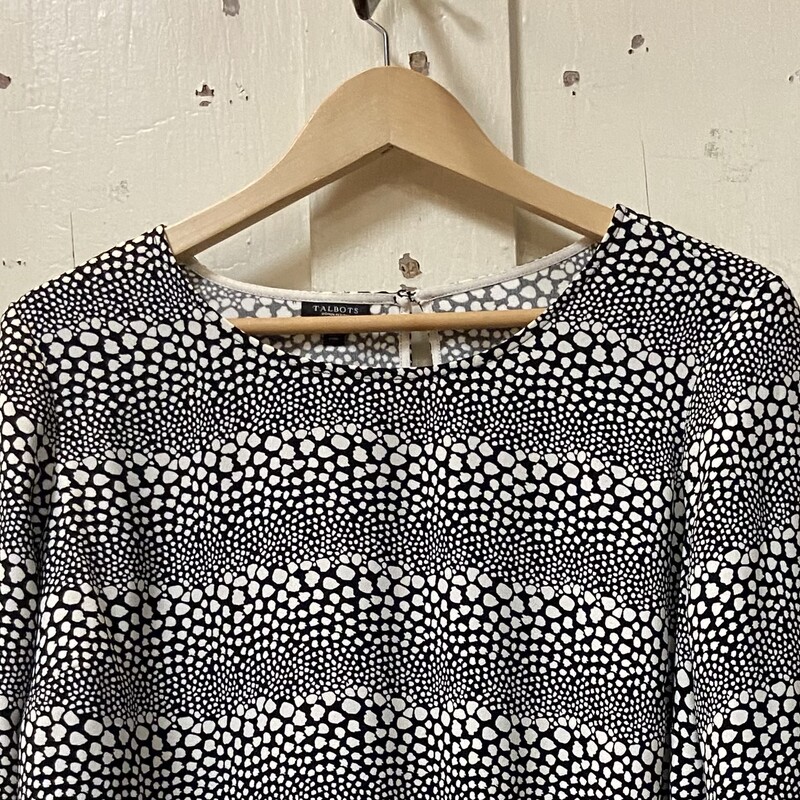 Blk/Off W Tie Blouse