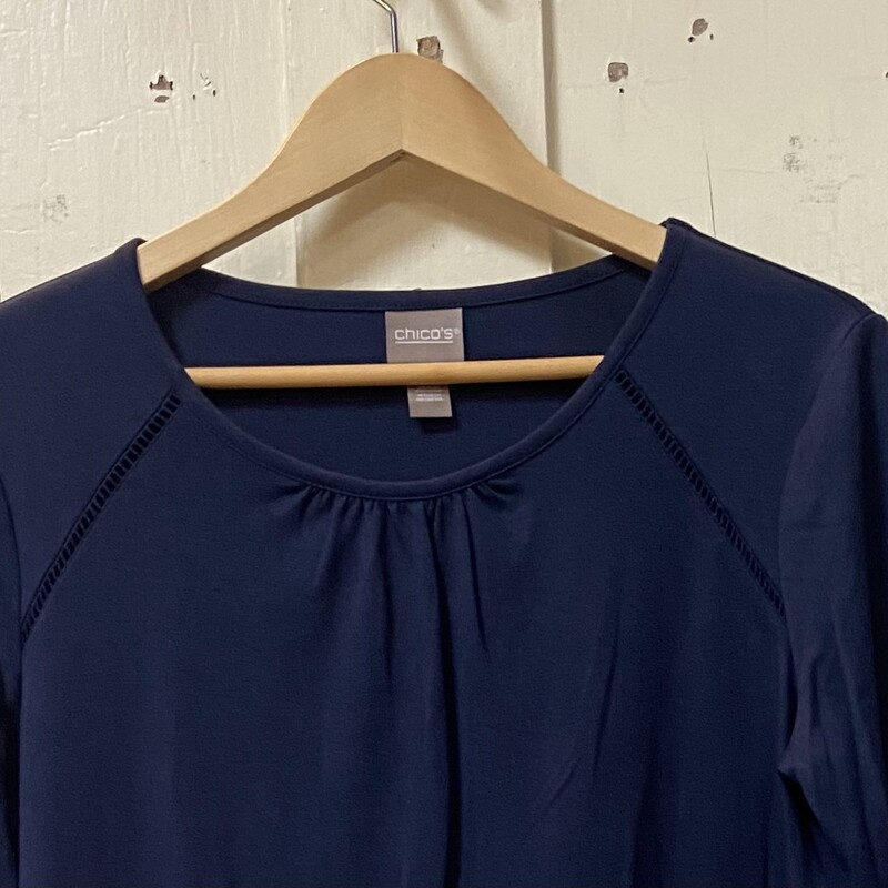 Nvy Eyelet Trim Top