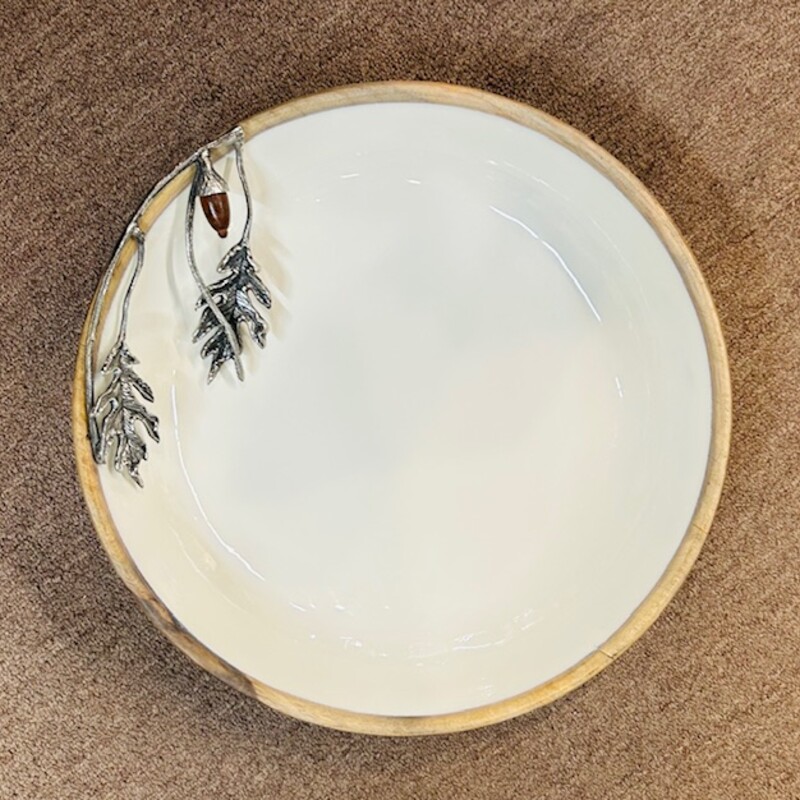 MudPie Wood Acorn Serving
