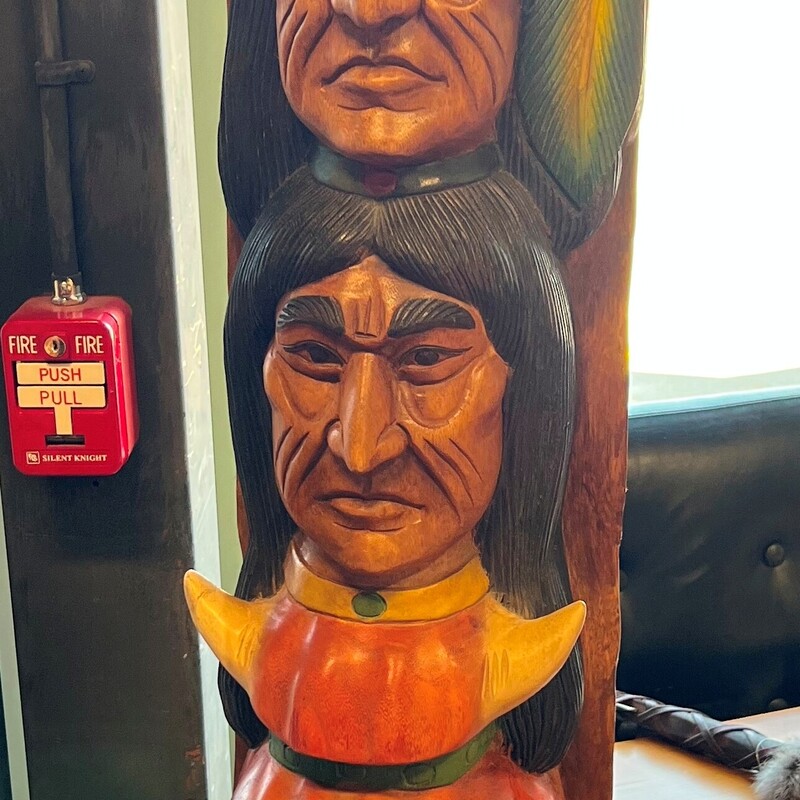 Totem Pole Handcarved, Native American, Wood
35in tall