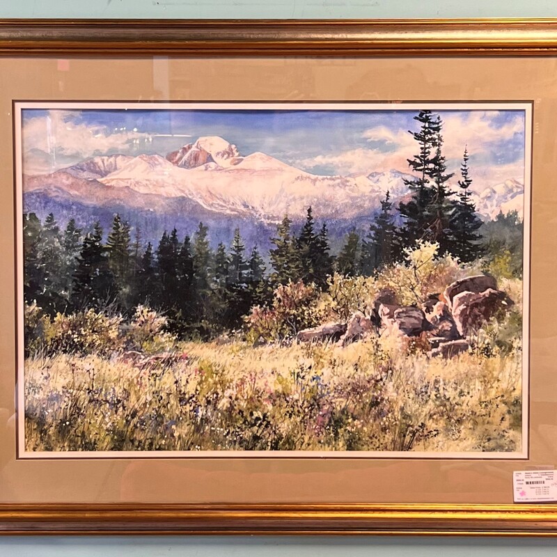 Rocky Mt Landscape, S. Hults, Watercolor
53in x 41in
