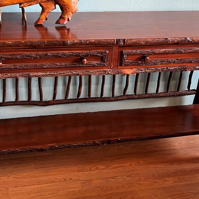Hickory Sideboard, 2 Drawer
64in x 19in x 34in