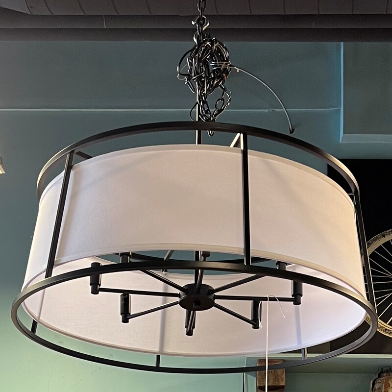 Z-Lite Chandelier Round, White, Shade