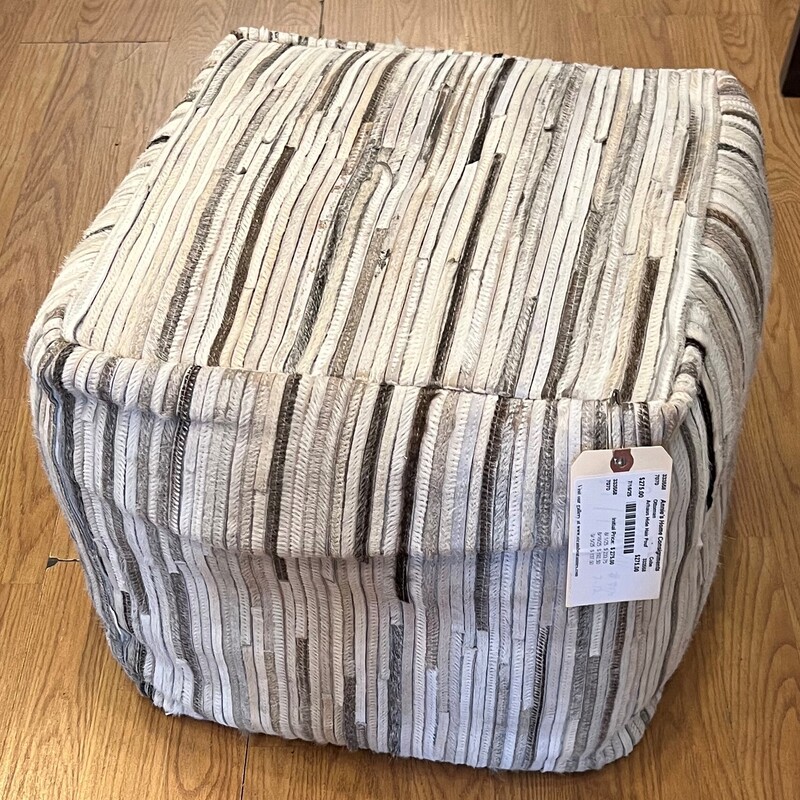 Arhaus Hide Hair Pouf