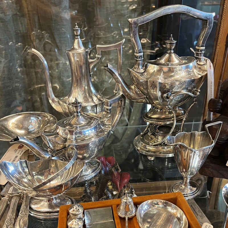Gorham Plymouth Tea Set, Sterling, 6pc