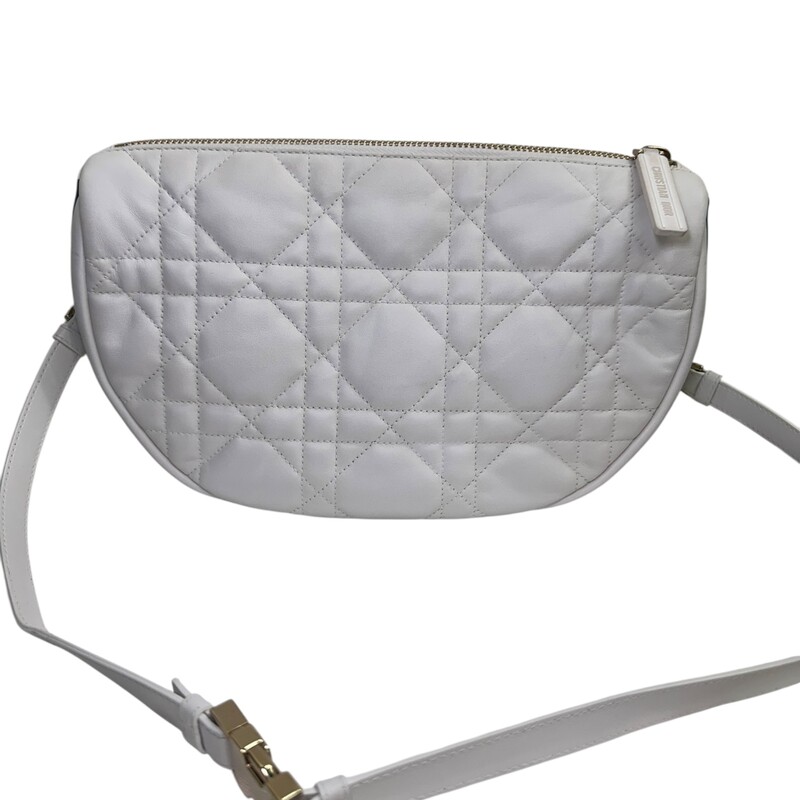 Christian Dior Lambskin Cannage Medium Dior Vibe Hobo Bag White<br />
<br />
Code: 28-MA-0291<br />
<br />
Dimensions:<br />
Longest length: 11 in<br />
Height: 7.25 in<br />
Width: 3.25 in<br />
Drop: 3.5 in<br />
Drop: 12 in<br />
<br />
In very good condition. Light marks throughout the bag.<br />
<br />
Comes with the original dust bag. No box.