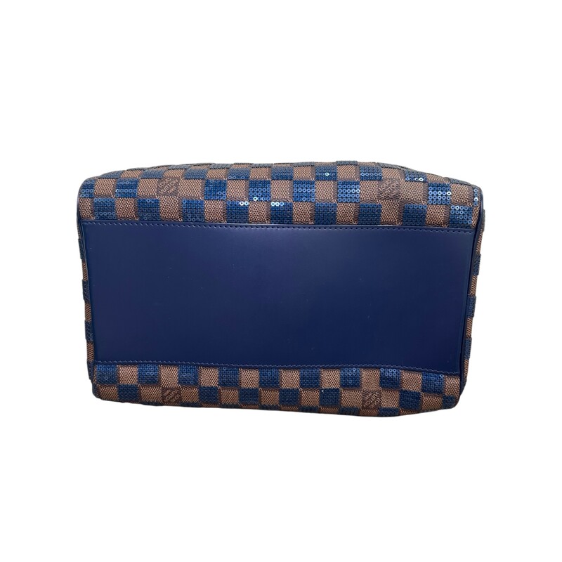 Louis Vuitton Damier Ebene Sequins Paillettes<br />
<br />
Speedy 30<br />
<br />
Date Code: SR1153<br />
<br />
Dimensions:<br />
<br />
Height: 10.5 inches<br />
Width: 12 inches<br />
Depth: 6.5 inches<br />
<br />
In very good condition. Minor marks on the hardware.<br />
<br />
Comes with the original dust bag. No box.