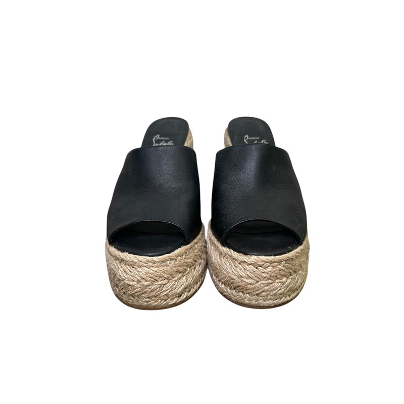 Louboutin Ariella Zeppa Black Wedges<br />
<br />
Size 40<br />
<br />
In very good condition.<br />
<br />
Comes with the original dust bag and box.