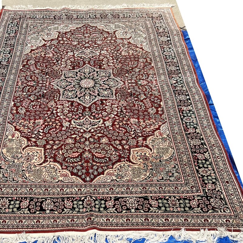 Persian China Viscose, Burgundy, 5ft x 8ft