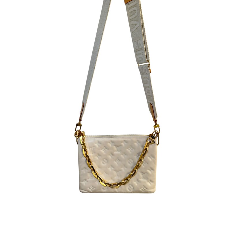 Louis Vuitton Coussins Empriente Monogram Bag<br />
<br />
Date Code:microchip<br />
<br />
Dimensions: 10 L x 8 H inches<br />
<br />
In fair condition. Corner wear and some marks througout the leather.<br />
<br />
Does not come with original dust bag or box.
