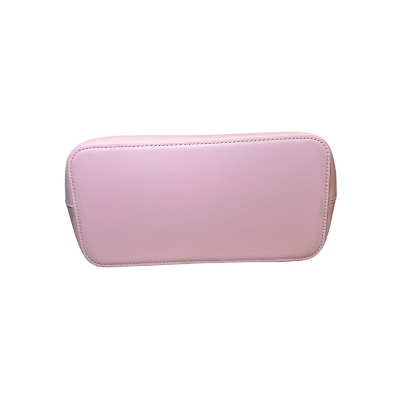 Alexander McQueen Peak Curve New Pink Mini<br />
<br />
Dimensions:<br />
Base length: 6.75 in<br />
Height: 5.75 in<br />
Width: 3.50 in<br />
Drop: 17.75 in<br />
<br />
In very good condition. Light scratch on the back of the bag.<br />
<br />
Comes with the original dust bag. No box.