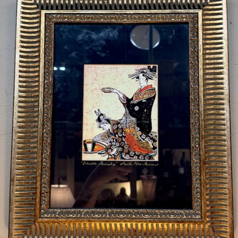 Paula Mae Green Double Geisha
Black Gold Red White
Size: 13.5x16.5H