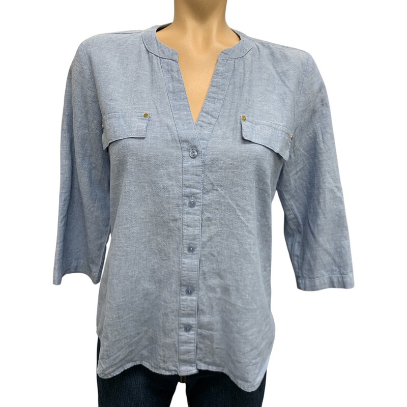 Harve Benard Linen, Blue, Size: M