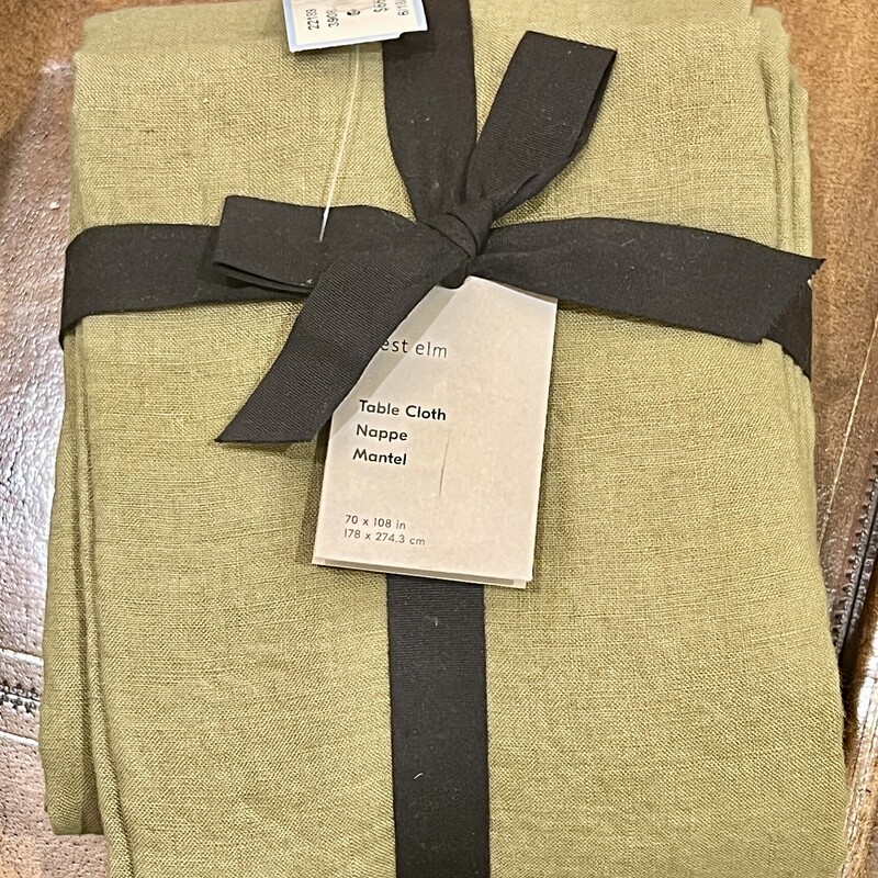 Tablecloth West Elm,
Size: 70x108