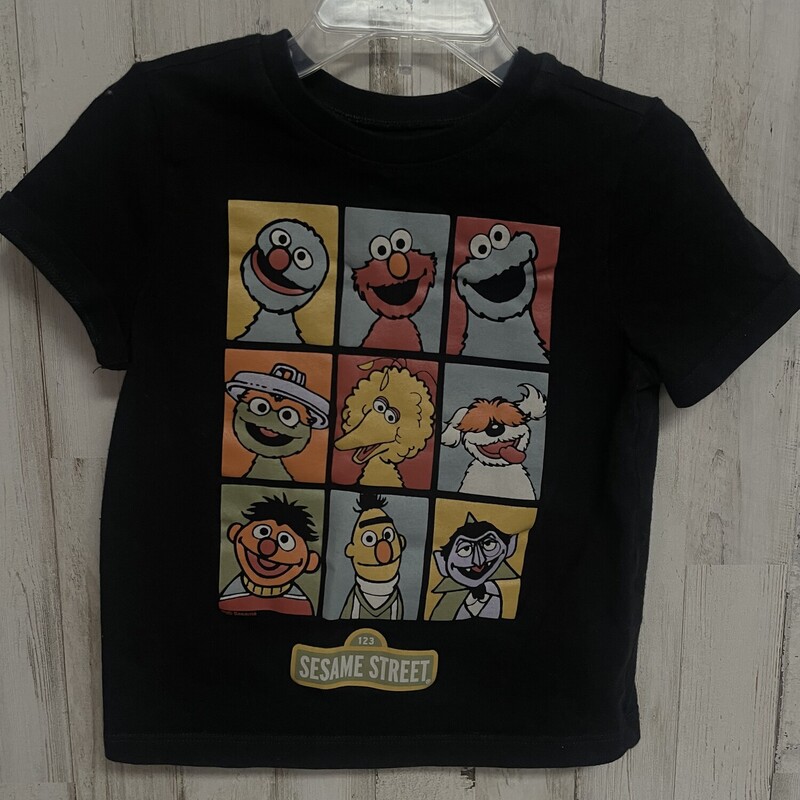 3t Black Character Tee