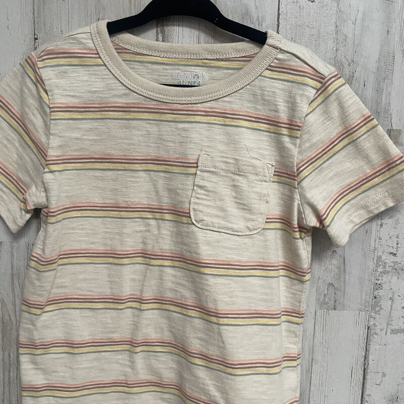 4t Yellow Stripe Pocket T