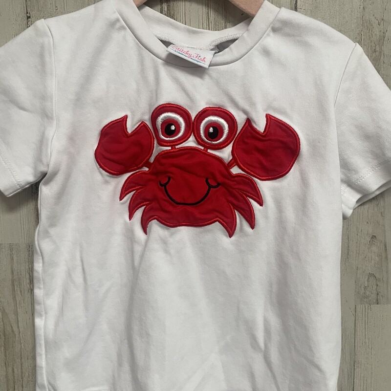 4t White Crab Tee