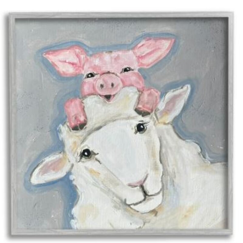 Happy Sheep And Pig