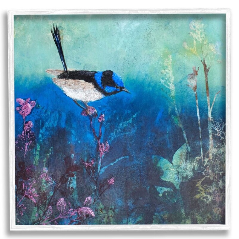 Blue Bird Sea Life Framed Giclee
Blue White Green Purple Size: 12 x 12H