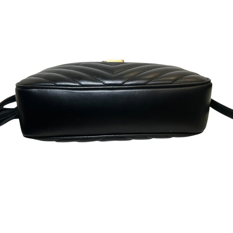 YSL Calfskin Matelasse Monogram Lou Camera Bag<br />
<br />
Serial Code:YSL715232.1022<br />
<br />
Dimensions:<br />
<br />
Base length: 9 in<br />
Height: 6 in<br />
Width: 2.25 in<br />
Drop: 21.5 in<br />
<br />
In very good condition. Light marks inside the interior.<br />
<br />
Comes with the original dust bag and box.