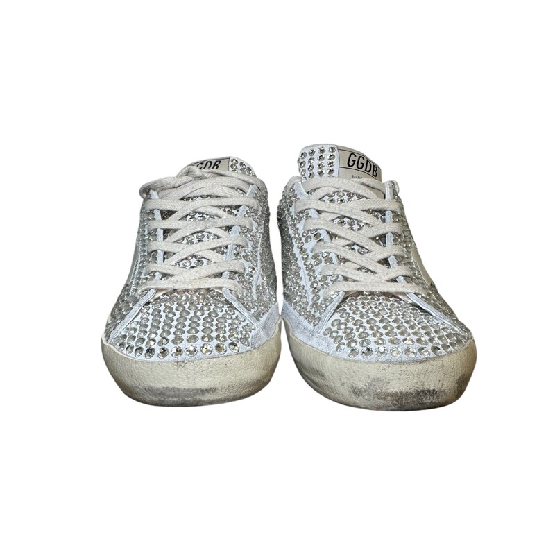 Golden Goose 20mm Super-star Embellished Suede Mules<br />
<br />
Size 40<br />
<br />
Like New.<br />
<br />
Comes with the original dust bag. No box