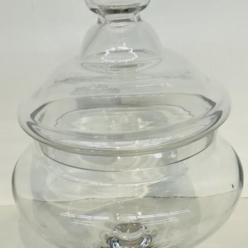 Lidded Pedestal Jar
Clear
Size: 9x14H