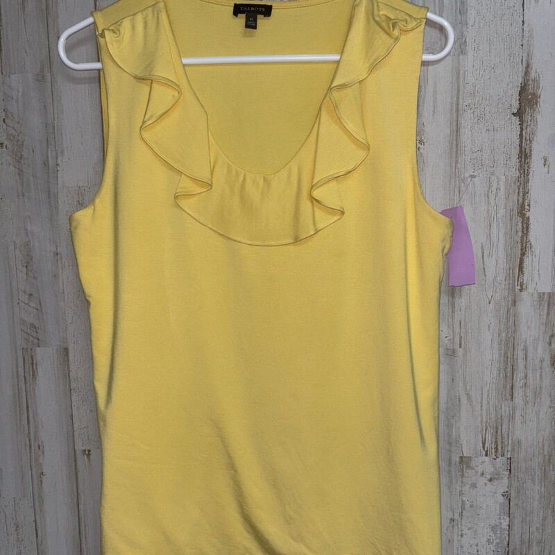 M Yellow Ruffle Tank