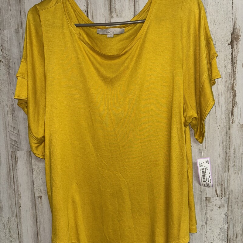 M Yellow Flowy Sleeve Top