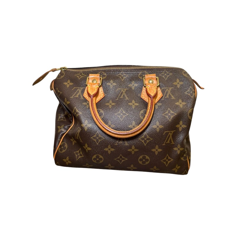Louis Vuitton Monogram Speedy 35<br />
<br />
Date Code: SP 1022<br />
<br />
Dimensions: 9.8 L x 7.5 H x 5.9 W inches<br />
<br />
In very good condition. Some natural wear on te handles and some marks on the leather.<br />
<br />
Comes with the original dust bag no box. Comes with the original key and lock =.