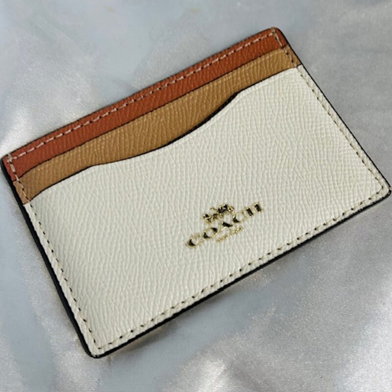 Coach Slim ID Holder
Cream Tan Brown Pebble Leather
Size: 4x3H