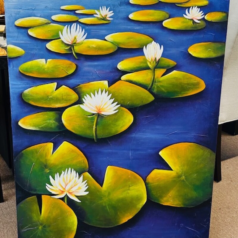 Water Lily Painted Canvas