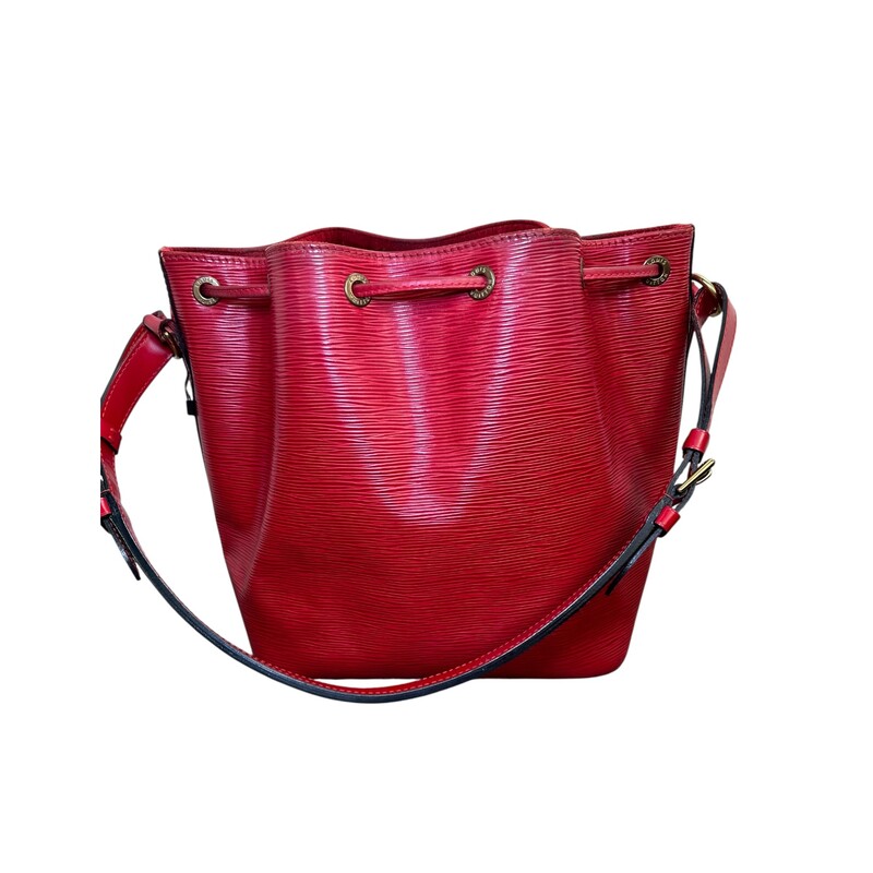 Louis Vuitton  Petite Noe Bucket Bag<br />
<br />
Date Code:AR0929<br />
<br />
Dimensions: 10.5 L x 10 H inche<br />
<br />
In very good condition. Some surface scratches and some wear of the interior wear.<br />
<br />
Does not come with original dust bag or box.