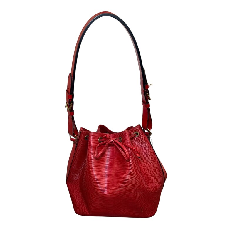 Louis Vuitton  Petite Noe Bucket Bag<br />
<br />
Date Code:AR0929<br />
<br />
Dimensions: 10.5 L x 10 H inche<br />
<br />
In very good condition. Some surface scratches and some wear of the interior wear.<br />
<br />
Does not come with original dust bag or box.