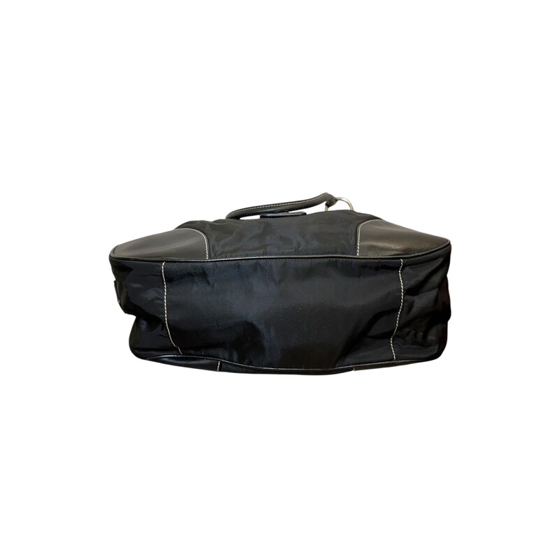 Prada Tuessto Moon Hobo Shoulder Bag<br />
<br />
Factory Code: 7/6<br />
<br />
Dimensions: 15 L x 13 H inches<br />
<br />
In very good condition. Light scratching of the hardware.<br />
<br />
Does not come with the original dust bag or box.