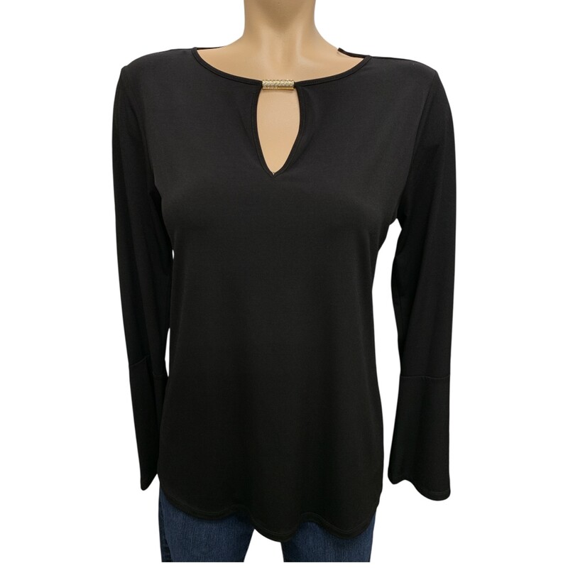Michael Kors Top LS, Black, Size: S