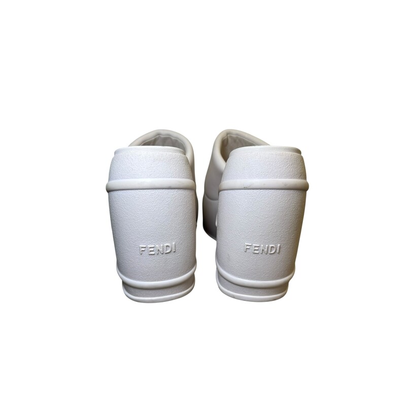 Fendi Nappa Leather Wedges<br />
<br />
Some discoloration and marks<br />
<br />
Does not come with the original dust bag or box.