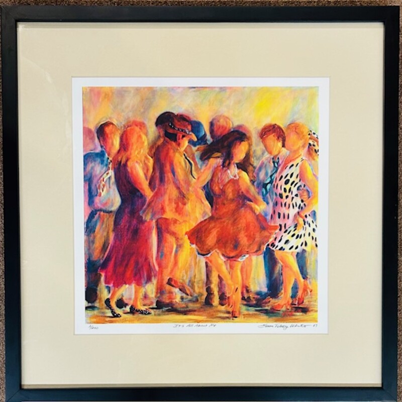 Its All About Me Dancing Artwork by Susan Tobey White
Orange Red Green Blue Size: 20 x 20H