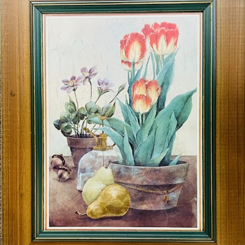 Tulips In Pot Martha Robinson
Brown, Red, Green
Size: 13x16H