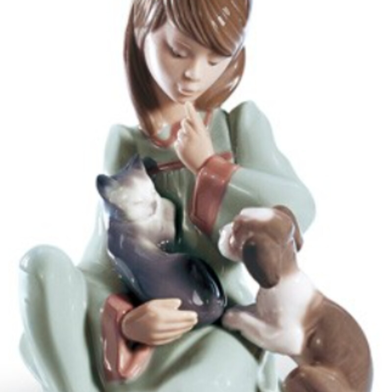 Lladro Cat Nap
Blue White Brown Purple
Size: 4x5.5H
