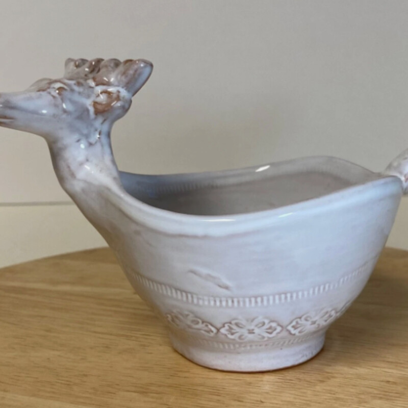 Vietri Reindeer Bowl
White Brown
Size: 6x4H