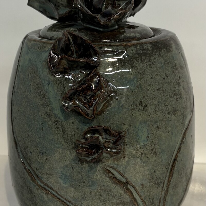 Artisan Floral Lidded Jar