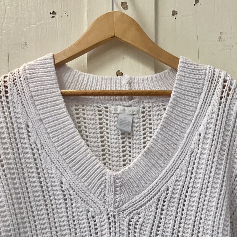 Wht Vneck Sweater