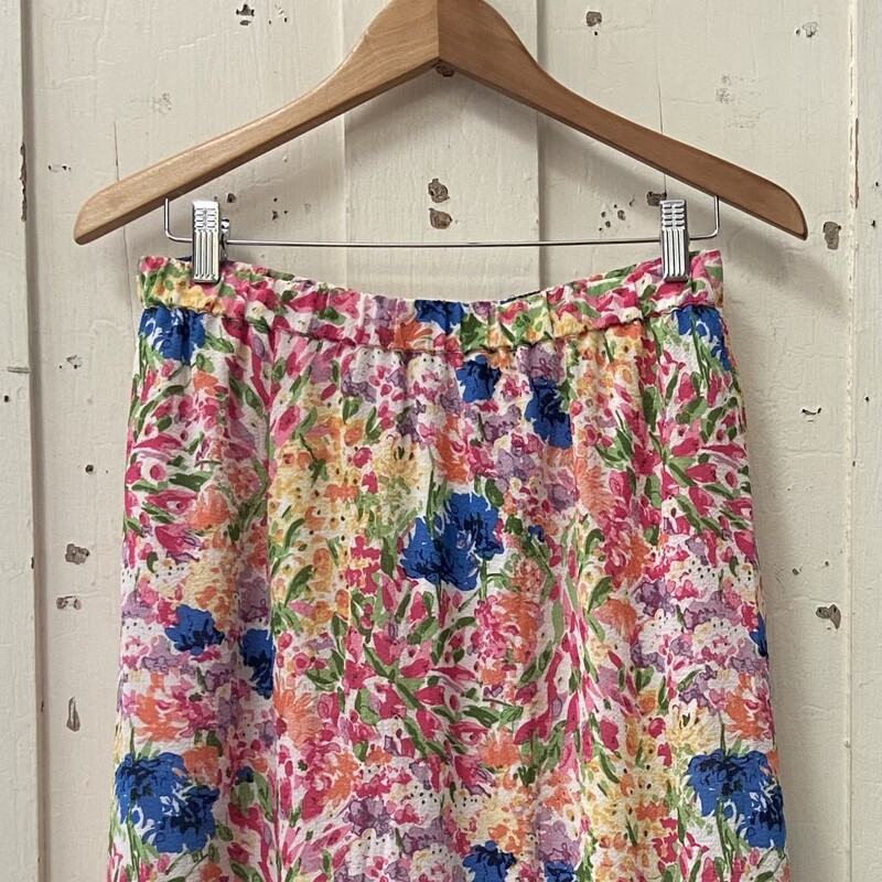 Bright Color Floral Skirt