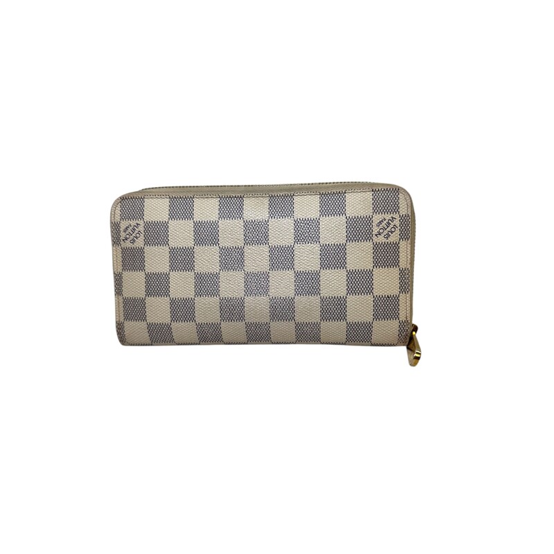Louis Vuitton Damier Azur Zippy Wallet<br />
<br />
Date Code:VI2027<br />
<br />
Dimensions:<br />
Height: 3.75 in<br />
Width: 7.75 in<br />
Depth: 1.25 in<br />
<br />
In good condition. Some marks on the canvas and some interior marks.<br />
<br />
Does not come with original dust bag or box