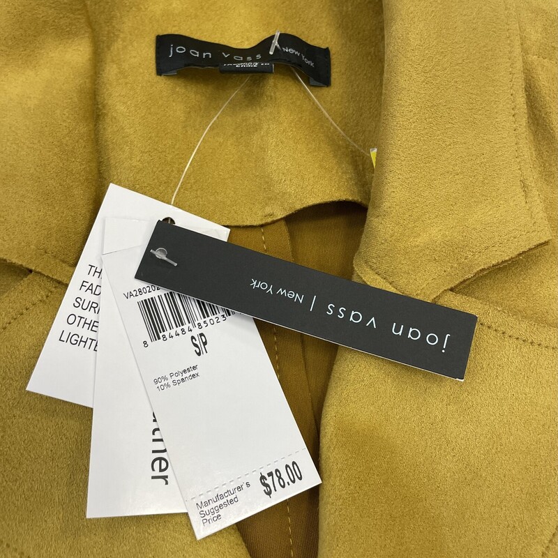 New Vest As Is, Yellow, Size: Small