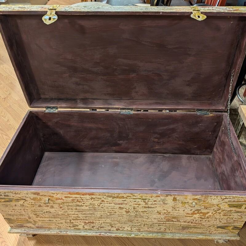 Shabby Wood Trunk Multi Colored, Large
47 x 22d x 24h