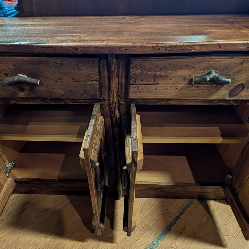 Rustic Log Front Sideboard, 2 Door, 2 Drawer
60 x 22 x 36h