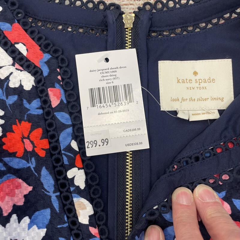 New Kate Spade Dress, Navy, Size: Small